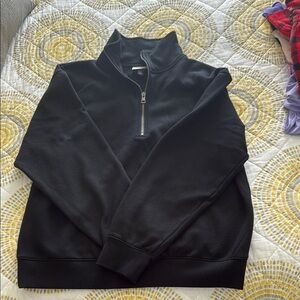 Black Quarter Zip Sweatshirt